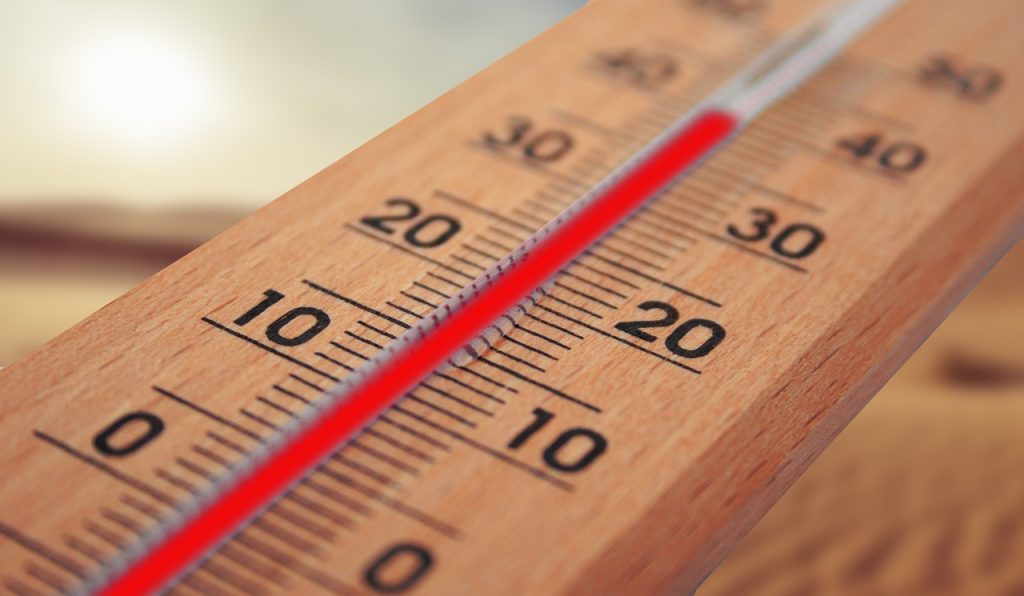 Un termómetro (español) / Um termômetro (Português) / A thermometer (English)