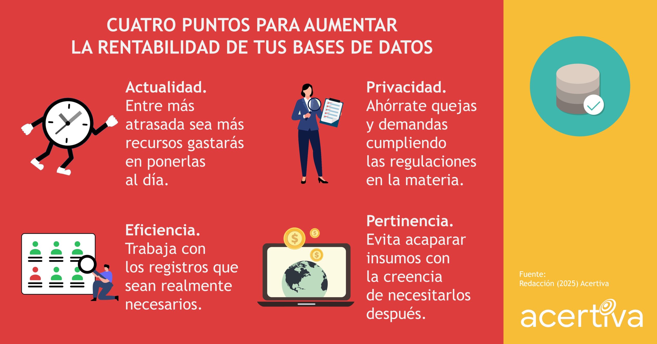 Cuatro Puntos Para Aumentar La Rentabilidad De Tus Bases De Datos
